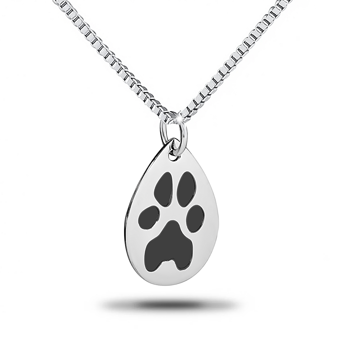 Olive Custom Paw Print Teardrop