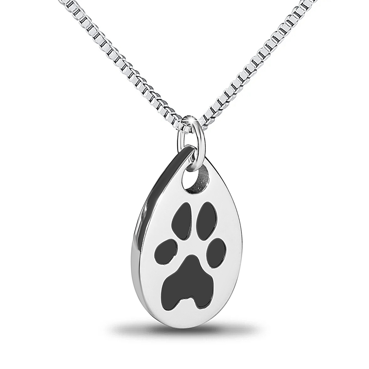 Bella Custom Paw Print Teardrop